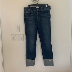 MOTHER CUFFED JEANS